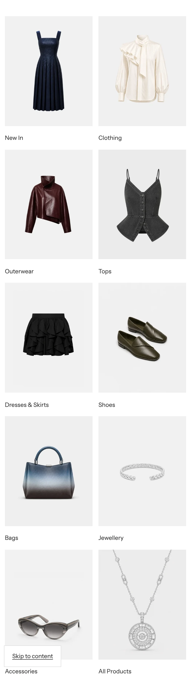 Collection cards on mobile in a two-column grid.